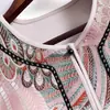 Nuevo Chaleco Bordado Jacquard Brocado Rosa Estilo Chino Sin Mangas Top para Mujer Otoño Nuevo Estilo Chaqueta