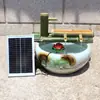 Dispositivo de Fluxo de Água em Tubo de Bambu Bomba de Água Solar Filtro Circulação de Lama de Água Ornamentos de Bambu Tanque de Peixes Japonês no Quintal Rochoso Piscicultura