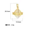 Xi Yin Transfronterizo Europa y América ins Moda Personalidad Hip Hop Colgante Perforado Cobre Microincrustado Circonita Colgante de Cobre de 26 Letras