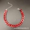 Diseño de nicho collar corto pulsera cordón personalizado cadena geométrica de moda simple anillo hueco