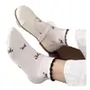 Calcetines Cortos para Mujer Blancos y Negros, Poliéster-Algodón, Delgados y Transpirables para Primavera y Verano, Simples y Versátiles, Calcetines Bajos Deportivos para Estudiantes para Verano