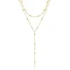 Colar de borla empilhado multicamadas simples personalizado moda feminina colar de clavícula redonda de contas colar de design versátil