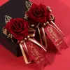 Ramillete de boda, un conjunto de suministros de alta calidad para el padrino de boda, para la novia y el novio, un conjunto completo creativo de alfileres, simulación de flores para dama de honor.