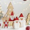 Adornos Decorativos de Madera de Anciano Navideño para Escritorio, Bloques de Construcción Creativos de Anciano, Manualidades, Accesorios de Exhibición de Escritorio