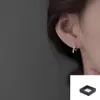 Pendientes de Aro Lisos con Pasador de Plata 925 para Mujer 2025 Nuevo Popular Diseño de Nicho Pendientes de Gama Alta Pendientes de Lujo Accesible