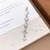 Colgante Chapado en Cobre Oro Real Borla Diseño Sencillo Circonita Micro-pavimentada Accesorios de Joyería Luna Estrellas Accesorios que no se decoloran