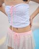 Nuevo Traje de Baño Falda Dividida Floral Dulce para Mujeres con Pecho Pequeño y Bikini Estilo Resort de Playa y Aguas Termales Puro Deseo