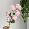 6 Rosas Pequenas para Decoração de Casamento, Flores Artificiais, Rosas Simuladas, Decoração de Casa, Flores Artificiais, Rosas Pequenas, Flores Simuladas