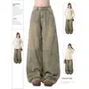 Jeans Lavados Vintage Retro Americano para Verano, Pantalones Anchos Resistentes para Mujer, Pantalones Rectos Holgados, Cuidadosamente Seleccionados