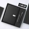 Caixa de Presente com Caderno de Negócios A5, Personalizável com Impressão de Logo, Caderno de Registro de Reuniões, Caderno com Pen Drive USB, Caderno Diário, Personalizável
