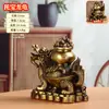 Ornamento de Tartaruga Dragão em Latão Tobao, um item artesanal, perfeito como presente para inauguração de loja, decoração de mesa e uma peça de arte totalmente em cobre.