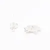 Nuevos Pendientes Asimétricos Lindos con Tachuelas de Diamante y Agujas de Plata de Ley 925 Chapada en Plata, Pendientes de Tachuela con Signos del Zodíaco Animal para Mujer