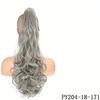 18 polegadas garra clipe ondulado rabo de cavalo extensão extensão de fibra sintética pedaço de cabelo menina longo ondulado rabo de cavalo extensão