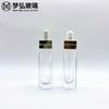 En stock, suministro de 30 ml de espesor, transparente, pequeña botella cuadrada de vidrio cosmético, botella de loción para productos de cuidado de la piel en stock.