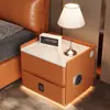 Mesita de noche Inteligente Personalizable Lujo Accesible Gama Alta 2025 Nueva Mesita de Noche para Dormitorio Pequeña Simple Moderna con Cerradura