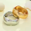 Pulseira Irregular Única para Mulheres, Estilo Europeu e Americano, Bracelete de Metal, Joia Feminina Fashion e Simples
