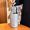 Chaleira Mecânica de Titânio para Uso Doméstico, Garrafa de Água Branca de Grande Capacidade para Infusão de Chá, Bule de Chá de Titânio Revestido para Separação de Chá e Água para Mulheres, Cafeteira