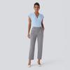 Pantalones de yoga informales de negocios con cintura alta y bolso lateral para damas de Amazon TK, novedad de verano de 2025, para Europa y Estados Unidos.