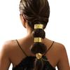 Accesorios minimalistas para el cabello transfronterizos europeos y americanos Cuerda para el cabello de alta elasticidad de metal rosa de alta calidad Cuerda para el cabello de cola de caballo cuadrada
