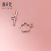 Plata de Ley S925 Flor Cierre de Pinza de Langosta Pulsera Conector de Collar Joyería DIY Accesorios Semi-Terminados S0322