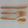 Venta al por mayor del fabricante Cuchillo, Tenedor y Cuchara Desechables de PS con Tres Rayas para Fiesta, Cuchillo, Tenedor y Cuchara para Fiesta de Cumpleaños Transfronterizos en Stock