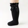 Calcetines para niños, medias de primavera y otoño, calcetines para bebés, calcetines de algodón con lazo de viento de princesa coreana para niñas, venta al por mayor