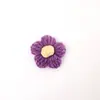 Flores Pompons Atacado em Estoque, Flores de Crochê em Lã, Acessórios para Penteados DIY, Broches para Roupas Feitos à Mão, Materiais Puros Feitos à Mão