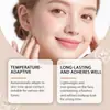 Base Líquida com Ajuste de Temperatura de Cor Natural para Tom de Pele Uniforme, Acabamento Suave, Longa Duração, Radiante, Delicada e Translúcida