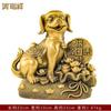 Figura de Perro de la Fortuna de Cobre, Adorno del Perro del Zodíaco para Llenar la Esquina Noroeste, Proteger el Hogar y Ahuyentar al Espíritu Maligno