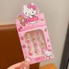Adesivos de Unha Sanrio para Crianças, Arte de Unha Fofa e Divertida, Peças de Unha para Estudantes, Peças de Unha Doces, Unhas Vestíveis para Crianças