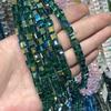 Nuevas cuentas sueltas de cristal cuadradas tridimensionales naturales de 6 mm, diversas cuentas de vidrio, pulseras, collares, accesorios de joyería, venta al por mayor