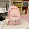 Nova Mochila Estilo College, Bolsa Escolar Leve e Fofa, Bolsa de Ombro Único para Alunos do Ensino Fundamental II e Ensino Médio, Mochila para Deslocamento para Estudantes Universitárias