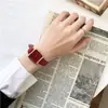 Reloj cuadrado retro de diseño de nicho moderno para mujer, suave y elegante, estilo universitario artístico, reloj versátil para exámenes para mujer