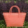 Bolsa Tecida à Mão Laizhou Bolsa de Mão Plástica Feminina Cesta de Legumes Simples Bolsa de Mão Tecida de Menina Bolsa Tecida de Plástico
