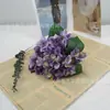 Hortênsia Flor Artificial Buquê de Sete Cabeças Casamento Decoração de Casa Ornamento Flor de Outono Atmosfera Vintage Flor de Hortênsia Realista