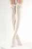 Calcetines Blancos hasta la Rodilla con Lazo, Calcetines Largos de Encaje con Cordones Estilo Japonés JK de Verano, Calcetines Blancos Leche Lolita para Mujer