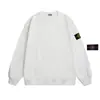 Sudadera Sto Stone de cuello redondo, forrada de forro polar, básica, color liso, manga larga, para otoño e invierno, para hombre y mujer, versátil, Island Stone