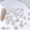 Celebridade da Internet Acessórios de Brincos de Nail Art High Street Flor de Cinco Pétalas de Resina Aurora Glitter Flor Mini Strass para Unhas