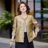 2026 Nuevo Abrigo de Otoño Estilo Chino para Madres, Tallas Grandes, Corte Delgado, Cárdigan Estilo Nacional, Chaqueta Versátil para Mujeres de Mediana Edad y Mayores