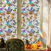 Xcbl075 Pegatina Electroestática de Vidrio Colorida de Halloween Transfronteriza PVC Arcoíris Bruja Calabaza Decoración de Ventana Festiva