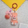 Lindo Llavero de Conejo Sentado Colgante Pequeño Encanto para Mochila Accesorio Pequeño Llavero Gancho para Accesorio DIY