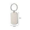 Llavero de Acero Inoxidable en Stock Transfronterizo Material en Blanco Redondo Forma de Corazón Placa Militar Tira Larga Placa de Identificación Grabada con Láser