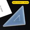 Regla Regla Triangular Transportador Molde de Silicona DIY Molde de Pegamento Cristal Regla Creativa Práctica Personalizada para Estudiantes
