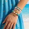 Bs0014 Moda Europea y Americana Estilo Étnico Estrella de Mar Concha Turquesa Perla Tobillera Bohemio Playa Joyería para Mujer