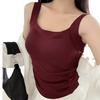 Chaleco térmico plisado cepillado para ceñir la cintura en Otoño e Invierno para Mujer para Usar Afuera y Adentro, Largo Ajustado, Camiseta Interior Térmica Calefactora sin Costuras