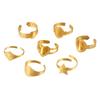 Soporte de anillo de acero inoxidable titanio cóncavo acero ins bandeja estilo DIY joyería joyería tiempo gema en blanco bandeja