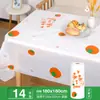 Xinxiang caqui naranja mantel desechable mantel desechable engrosado plástico doméstico película de mantel rectangular impermeable y a prueba de aceite