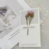 Cielo estrellado flor seca Día de la Madre tarjeta de felicitación bendición escrita a mano Festival de la Diosa tarjeta de felicitación de dibujos animados postventa flores tarjeta de agradecimiento