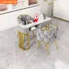 Escritorio y silla para uñas de lujo ligero, juego de estilo japonés para dos personas, escritorio plegable económico para uñas y silla, juego