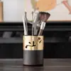 Madera de Cobre Titanio Puro Ceremonia del Té Seis Caballeros Set Juego de Té Accesorios Pinza de Té Completa Herramientas para Preparar Té Cuchillo de Té Adornos de Mesa de Té